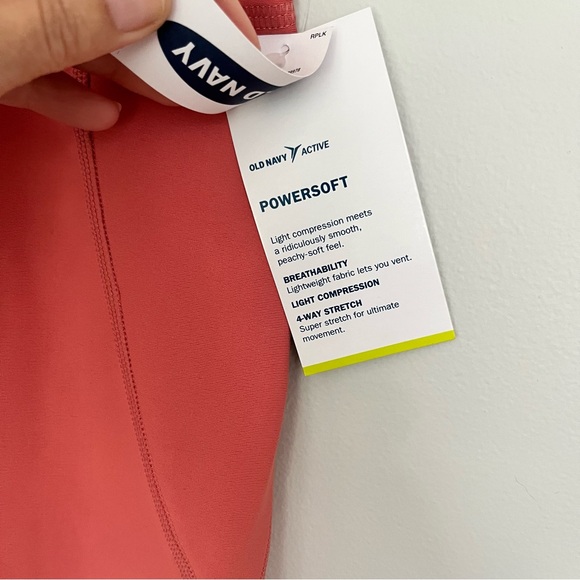 Old Navy Powersoft High Waisted Coral Leggings - Picture 3 of 10
